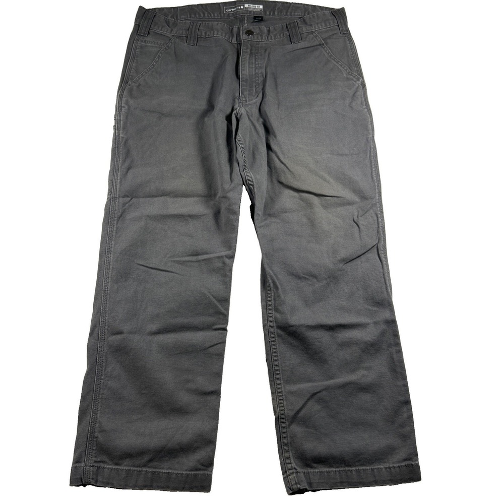 Carhartt Relaxed Fit Rugged Flex Work Pants Gray BN2291-M Mens 36X28